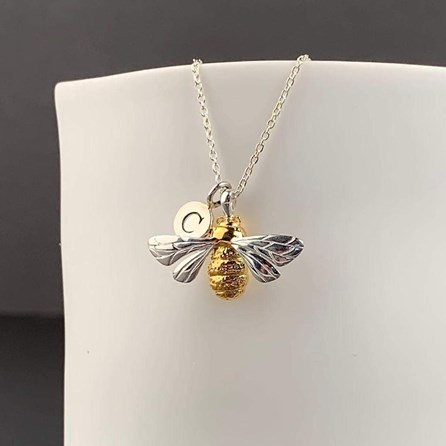 Personalised Sterling Silver Queen Bee Necklace Personalised Sterling Silver Queen Bee Necklace